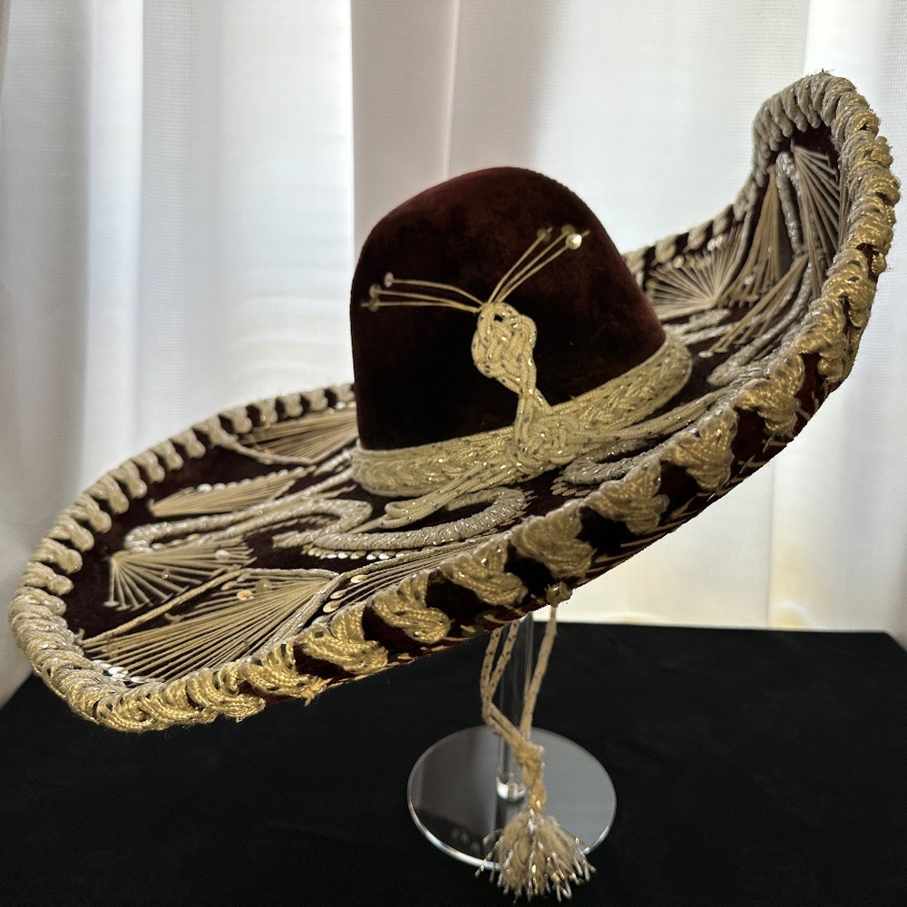 Authentic Pigalle XXXXX Chocolate Brown Mexican Sombrero Mariachi Hat